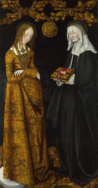 Lucas Cranach Saints Christina and Ottilia oil painting picture